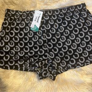 Black and White Patterned Shorts